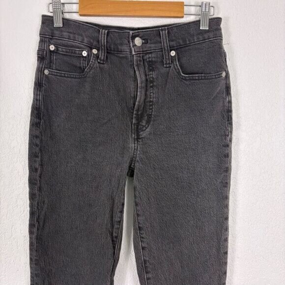 Madewell Faded Black The Perfect Vintage Straight Leg Jeans Size 25 - Picture 2 of 13